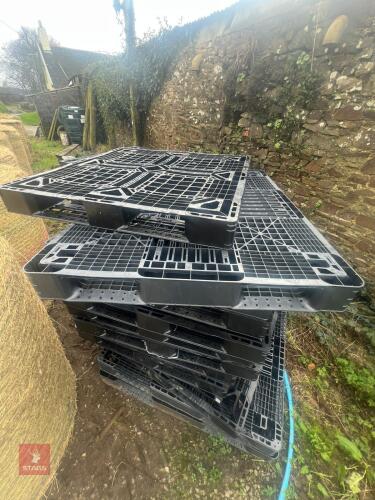 12 PLASTIC PALLETS