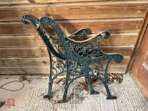 PAIR OF DECRATIVE BENCH ENDS