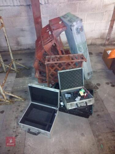 ASSORTED TOOL BOX CASES & PLASTIC CRATES