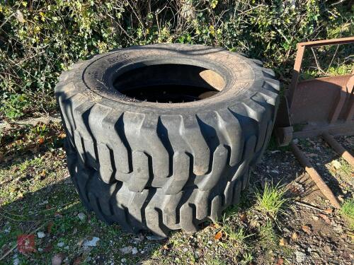 2 X BKT 15.5-25 TYRES