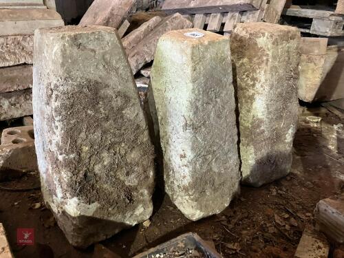 3 STADDLE STONE BASES (168)