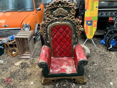 CHILDS ORNATE THRONE CHAIR