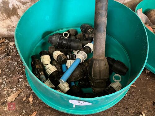ASSORTED LARGE PIPE FITTINGS (12)