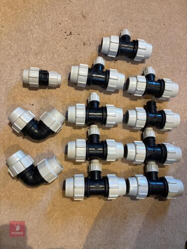 PLASSON 50MM WATER PIPE FITTINGS, UNUSED