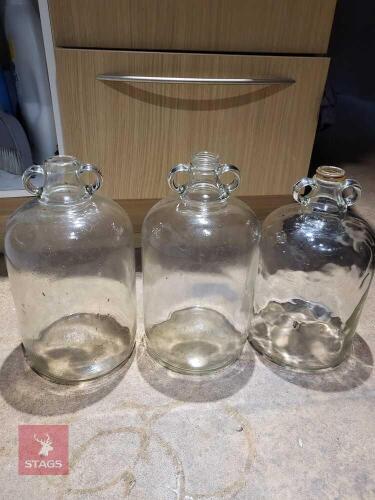 VINTAGE GALLON GLASS DEMIJOHN BOTTLES