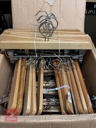 APPROX 70 WOODEN TROUSER HANGERS