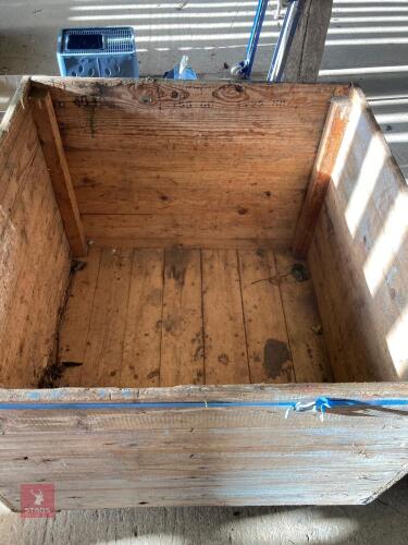 2 X LOG BOXES ON CASTORS