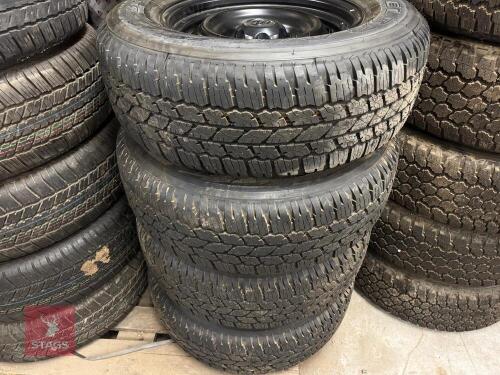 4 X 18'' TOYOTA STEEL WHEELS & TRYES