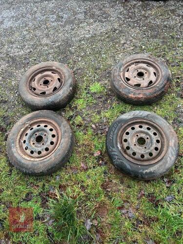 4 OLD STYLE RIMS & TYRES