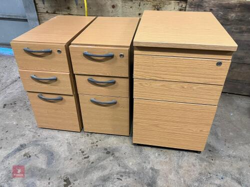 3 OFFICE DRAWER UNITS