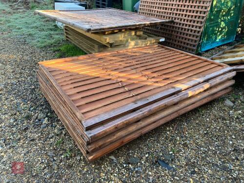 7 OVERLAP TANALISED FENCING PANELS