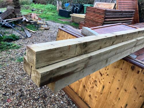 5 X 9' TANALISED FENCE POSTS