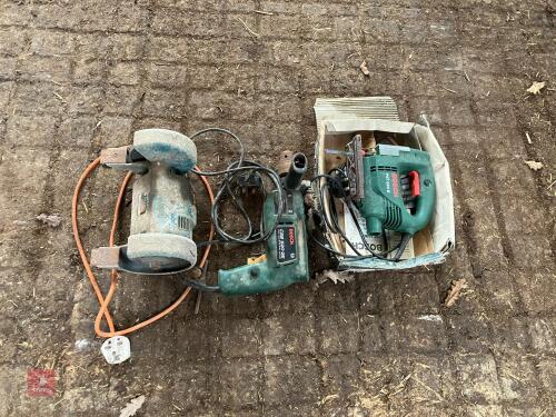 JIGSAW, DRILL & BENCH GRINDER