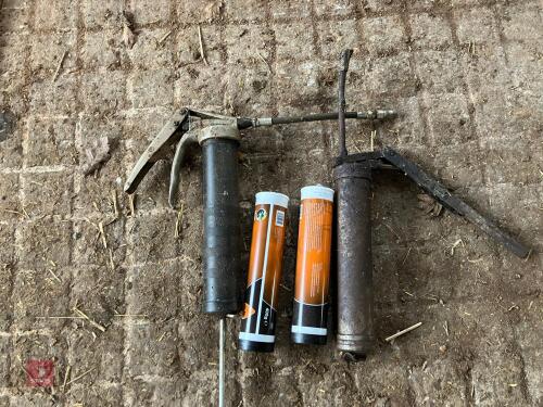 2 GREASE GUNS & CARTRIDGES