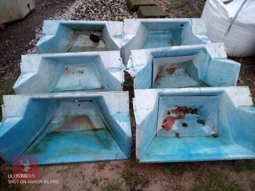 6 X ALFA LAVAL PARLOUR FEED TROUGHS