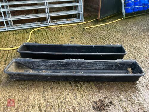 2 RITCHIE PLASTIC FEED TROUGHS (A)