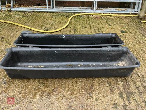 2 RITCHIE PLASTIC FEED TROUGHS (D)