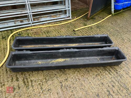 2 RITCHIE PLASTIC FEED TROUGHS (B)