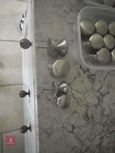 BRUSHED STAINLESS STEEL CUPBOARD KNOBS