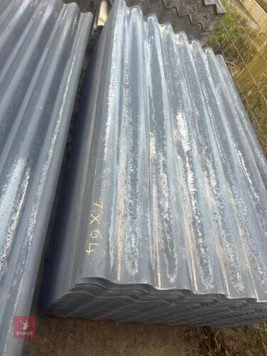 64 X 7' SLATE BLUE ROOF SHEETS
