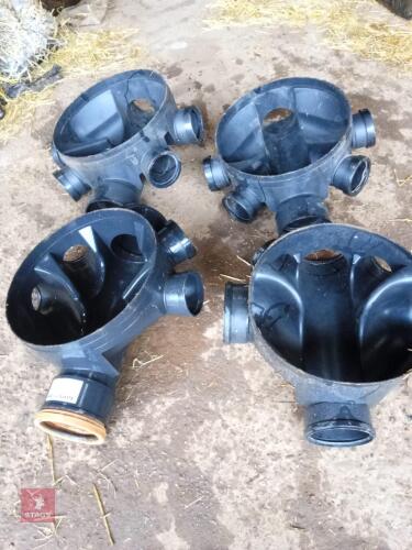 4 X MANHOLE BASES