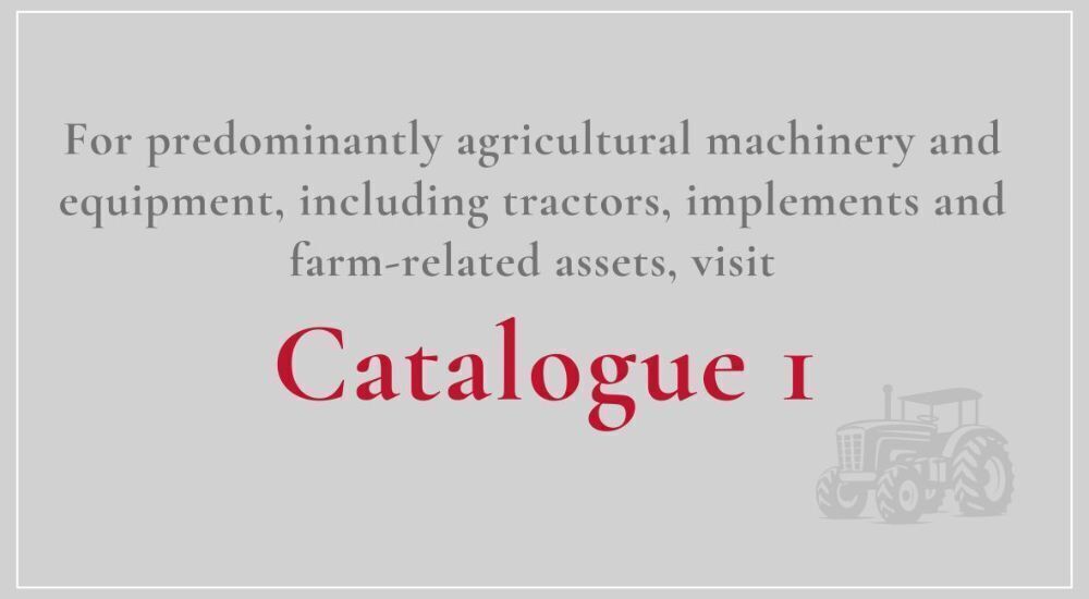 CATALOGUE 1 - AGRICULTURAL MACHINERY & EQUIPMENT
