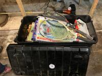 LRG QTY OF BOARD GAMES, TOYS & RACKETS