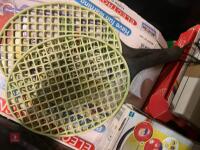 LRG QTY OF BOARD GAMES, TOYS & RACKETS - 5