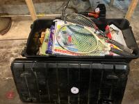 LRG QTY OF BOARD GAMES, TOYS & RACKETS - 6