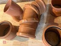 BOX OF PLASTIC GUTTER FITTINGS - 5
