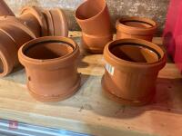 BOX OF PLASTIC GUTTER FITTINGS - 6