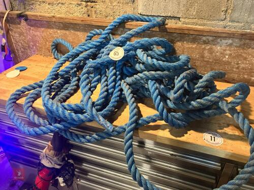 THICK LENGTH OF BLUE ROPE