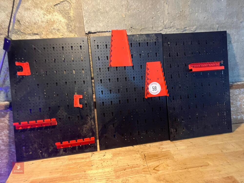 3 METAL WORKSHOP TOOL RACKS
