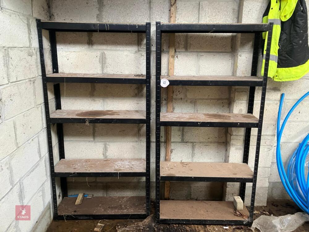 2 WORKSHOP SHELVES