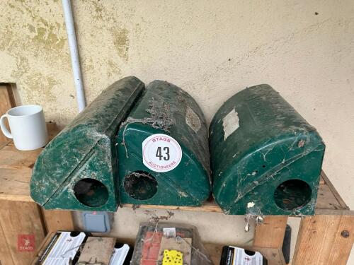 3 RENTOKIL METAL RAT BAIT BOXES