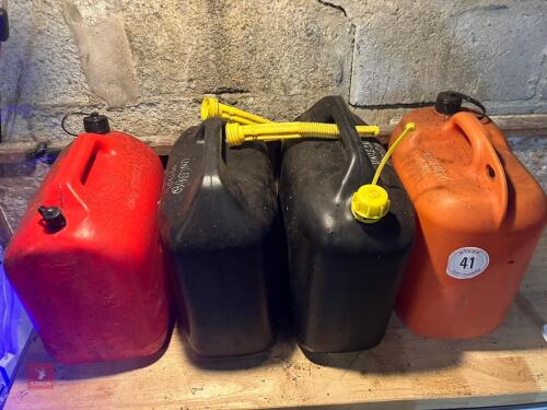 4 X 20L PLASTIC FUEL CANS