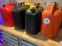 4 X 20L PLASTIC FUEL CANS - 5