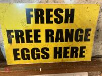4 EGG SALE & AUDI PARKING SIGN - 2