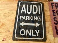 4 EGG SALE & AUDI PARKING SIGN - 4