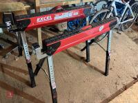 2 EXCEL STEEL ADJUSTABLE SAWHORSES