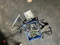 TRAY OF ASSORTED GYM ACCESSORIES