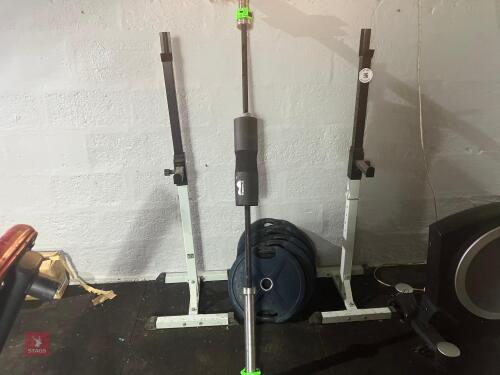 HOMCOM SQUATSTAND & OLYMPIC BAR