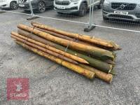 16 MIXED WOODEN STAKES - 2