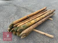 16 MIXED WOODEN STAKES - 9