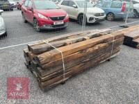 27 X 2.4M WOODEN SLEEPERS - 4
