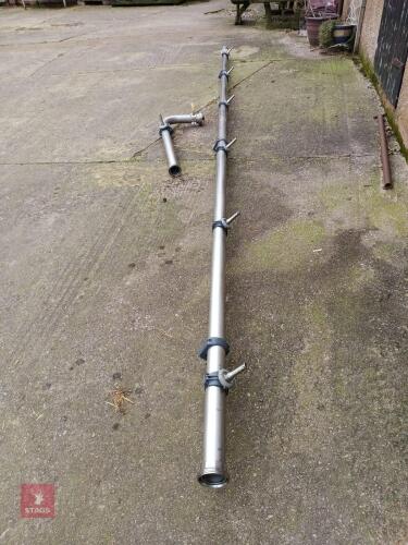 LARGE BORE STAINLESS STEEL MILK PIPE