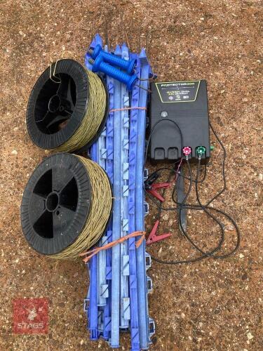 ELECTRIC FENCER, WIRE & STAKES