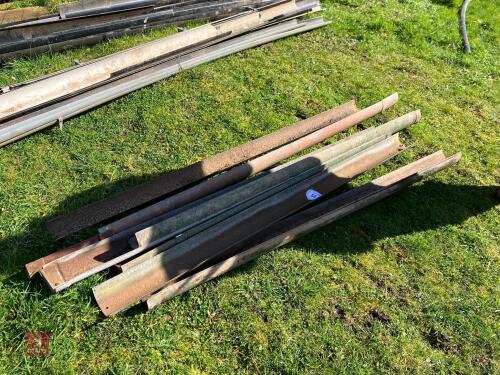 9 LENGTHS GALVANISED TIN GUTTERING (83)