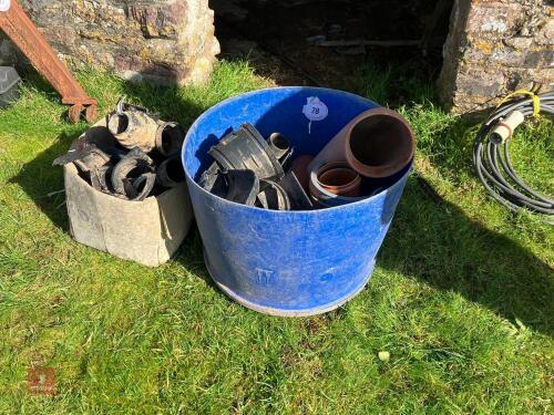 LRG QTY OF MIXED GUTTERING FITTINGS (78)
