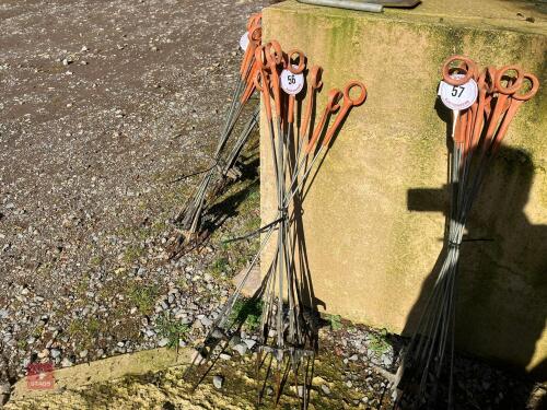 10 GALLAGHER ELECTRIC FENCE STAKES (56)